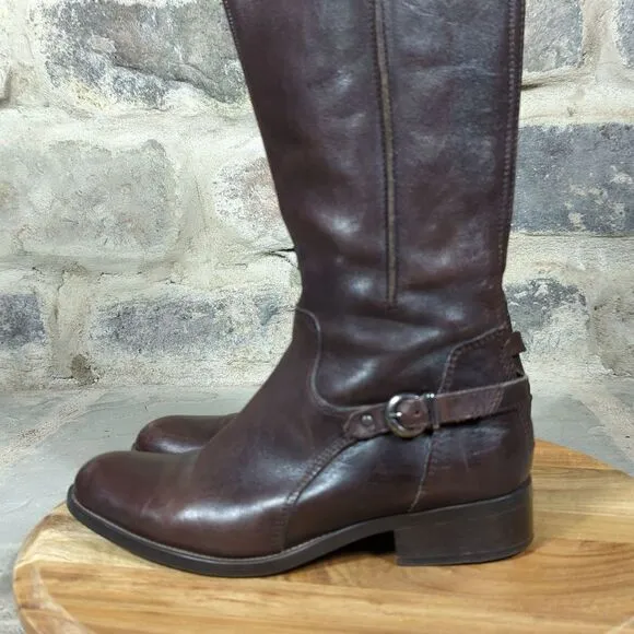 LAVORAZIONE Artigianale Brown leather riding boots size 36