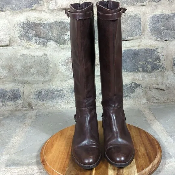 LAVORAZIONE Artigianale Brown leather riding boots size 36