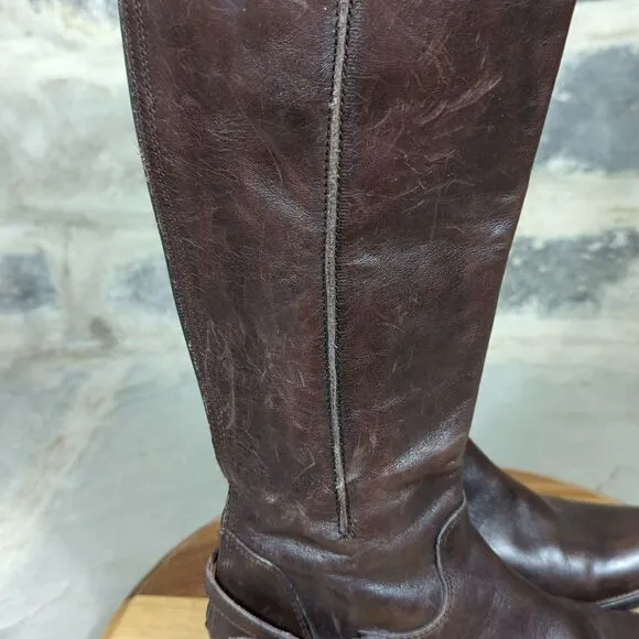 LAVORAZIONE Artigianale Brown leather riding boots size 36
