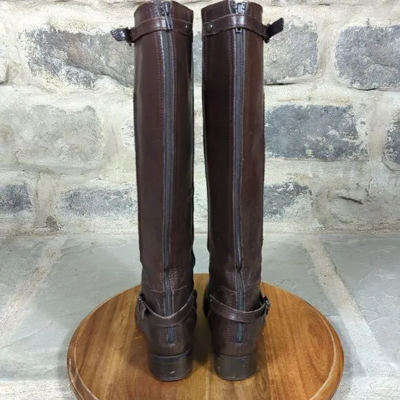 LAVORAZIONE Artigianale Brown leather riding boots size 36