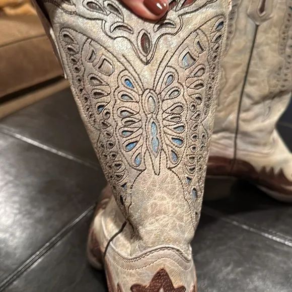 Leather Corral Cowboy Boots