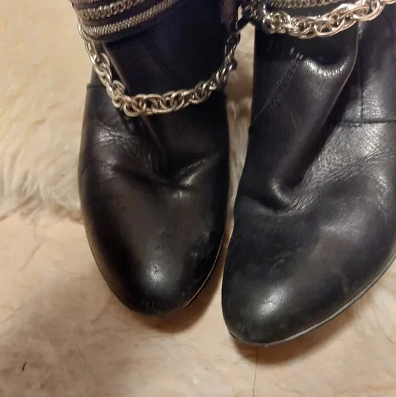 Leather tall boots size 38