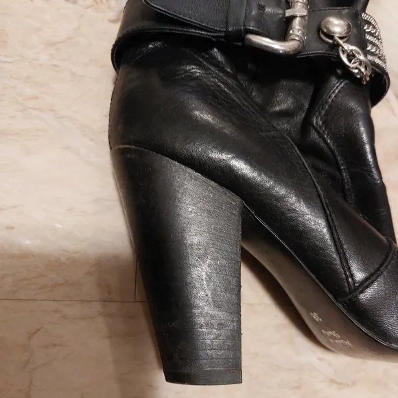 Leather tall boots size 38