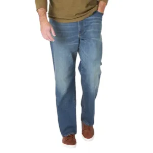 Lee Men's Extreme Motion MVP Relaxed-Fit Straight-Leg Jeans 48X34 Med Blue NWT