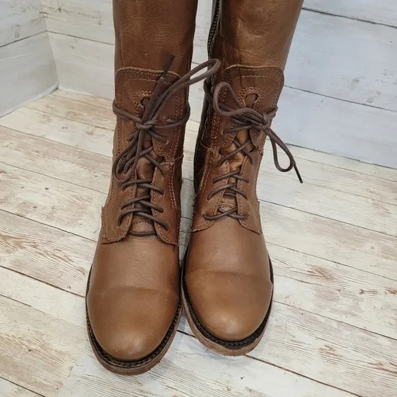 Liberty Black partial lace-up riding boots 711314