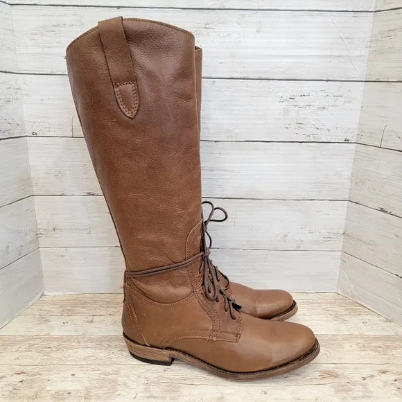 Liberty Black partial lace-up riding boots 711314