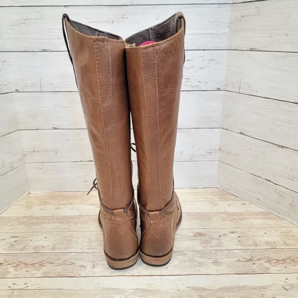 Liberty Black partial lace-up riding boots 711314
