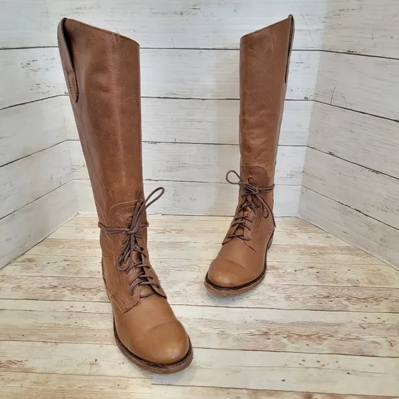 Liberty Black partial lace-up riding boots 711314