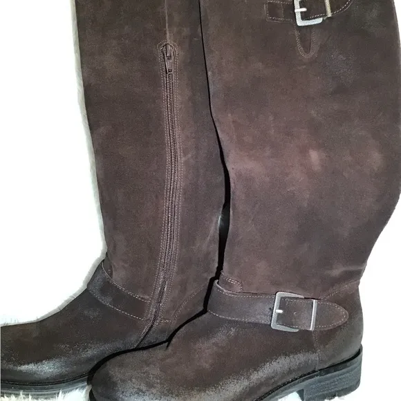 L’idea by Lori brown leather/suede riding boots size 9