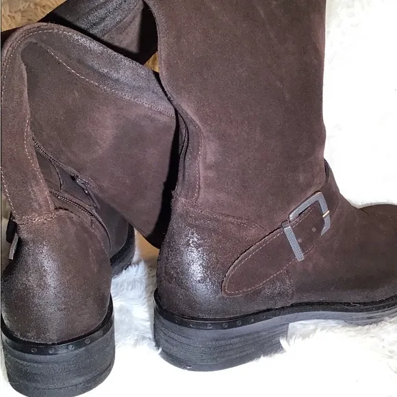 L’idea by Lori brown leather/suede riding boots size 9
