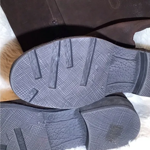 L’idea by Lori brown leather/suede riding boots size 9