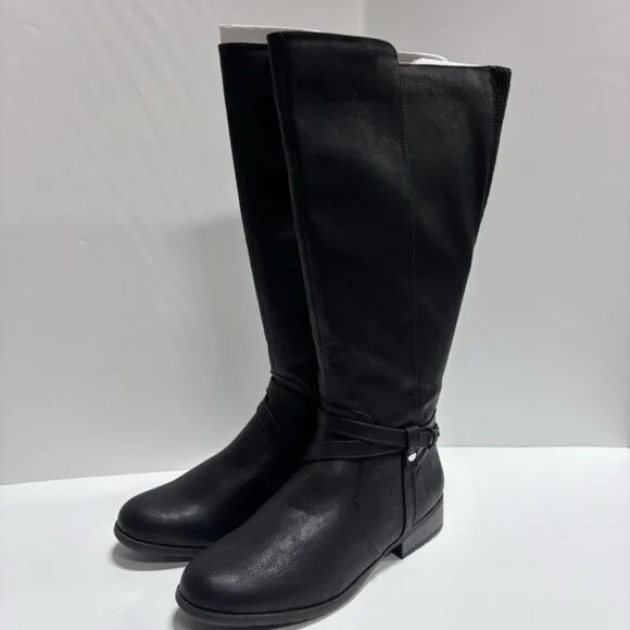 LifeStride Women’s Xtrovert Riding Boots Black, Size 10W, Wide Calf