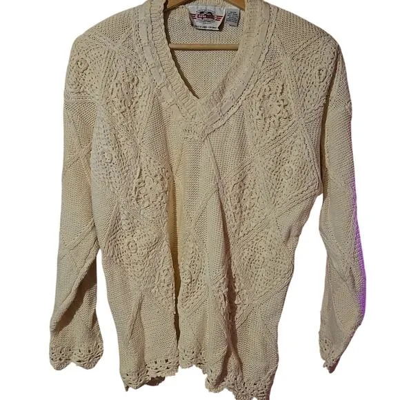 Like New White Knit Sweater – Size 18W – Classic &amp; Cozy 0154