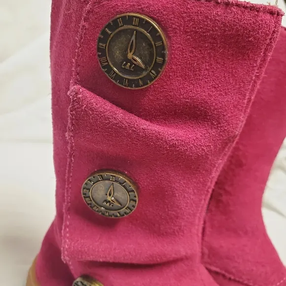 Livie and Luca Toddler Girl Suede Tiempo Boots Size 6