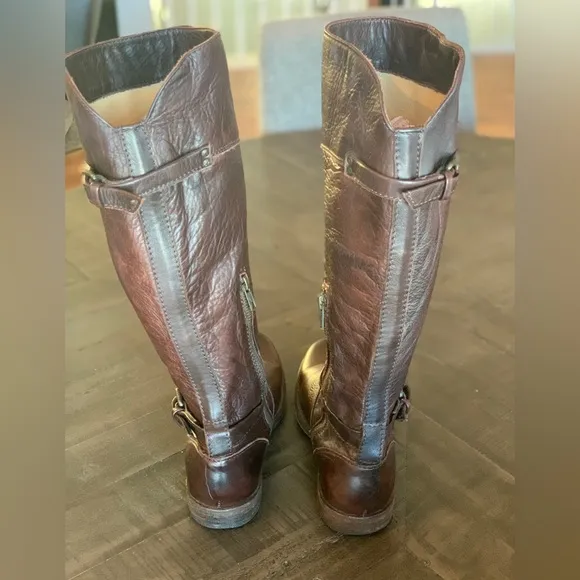 Lk New Frye Melissa buckle high rise riding boots 7 1/2