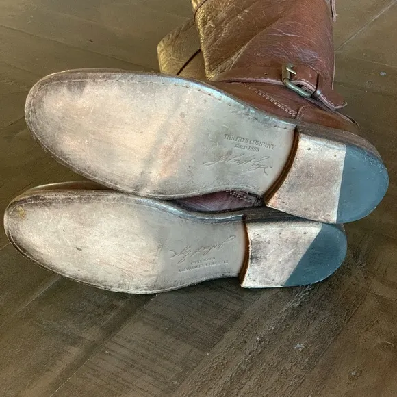 Lk New Frye Melissa buckle high rise riding boots 7 1/2