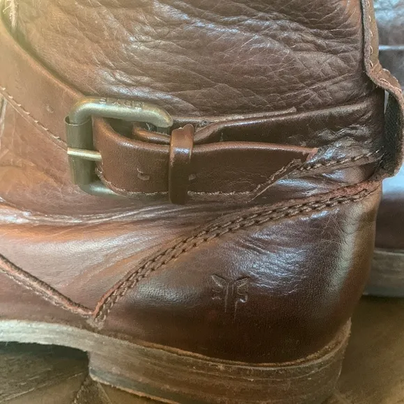 Lk New Frye Melissa buckle high rise riding boots 7 1/2