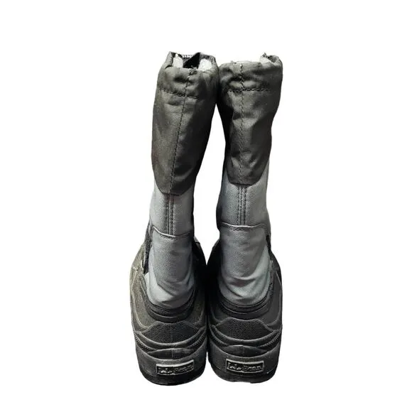 L.L Bean Black Nylon Warm Insulated Waterproof Winter Skiing Snow Mid Calf Boots