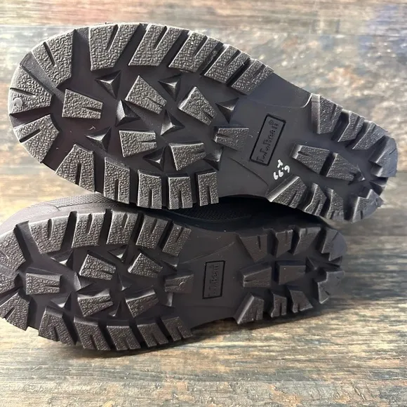 L.L. Bean Blue and Gray Rain &amp; Snow Boots Boys Kids Waterproof Traction