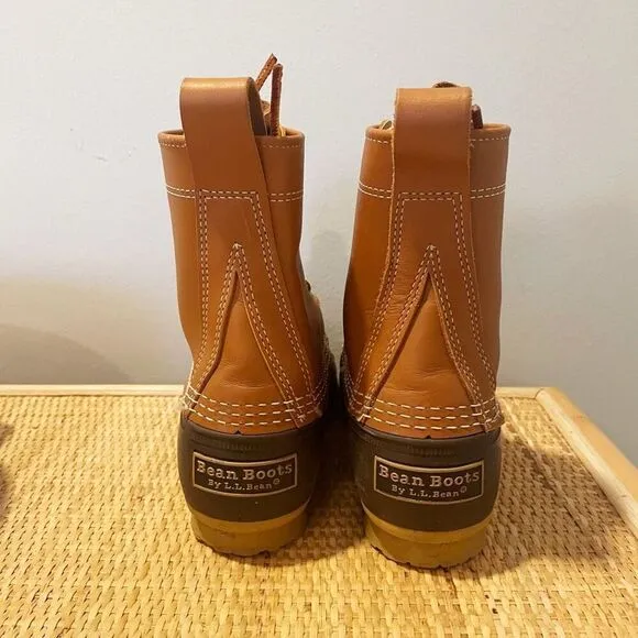 L.L Bean Boot Waterproof Womens Size 7 Rain Snow Duck Boot Brown 212880