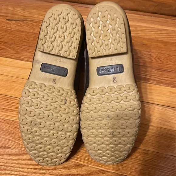 LL Bean Brown Leather Upper Waterproof Rubber Soles Women’s 8 M