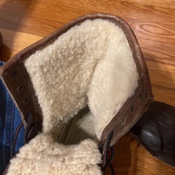 LL Bean Brown Leather Upper Waterproof Rubber Soles Women’s 8 M
