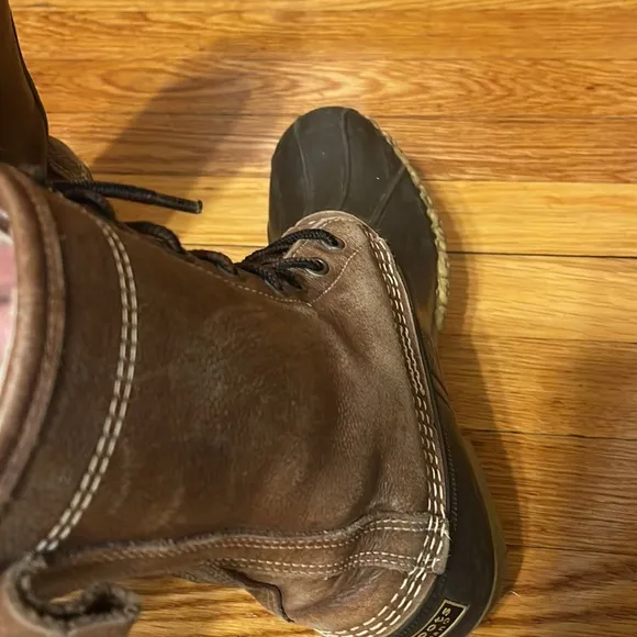 LL Bean Brown Leather Upper Waterproof Rubber Soles Women’s 8 M