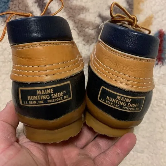 LL BEAN, duck boots, rubber Mocs, near new, ladies size 7, blue