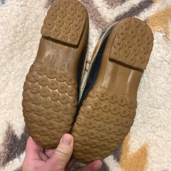 LL BEAN, duck boots, rubber Mocs, near new, ladies size 7, blue