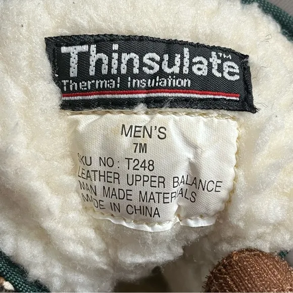 L.L. BEAN Men's Boots‎ Thinsulate High Top Hook Loop Snow Lined Mens 7 Vintage