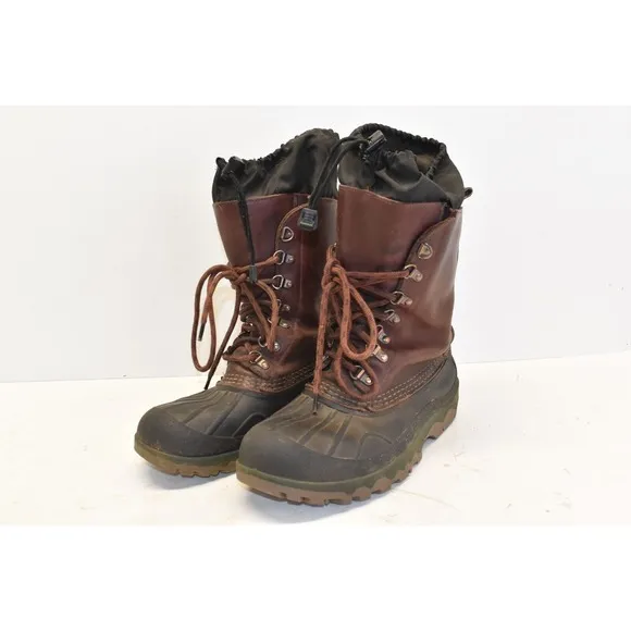 LL Bean Men's Gore-Tex Hunting Boots Brown Leather Size 8M Waterproof Snow RG44
