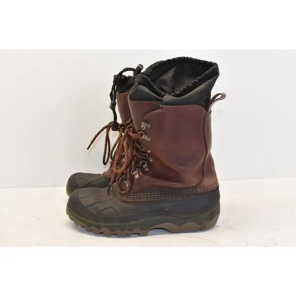 LL Bean Men's Gore-Tex Hunting Boots Brown Leather Size 8M Waterproof Snow RG44