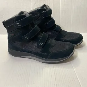 LL Bean Men's Snow Sneakers Boots Mid Black Suede Straps Size 11.5