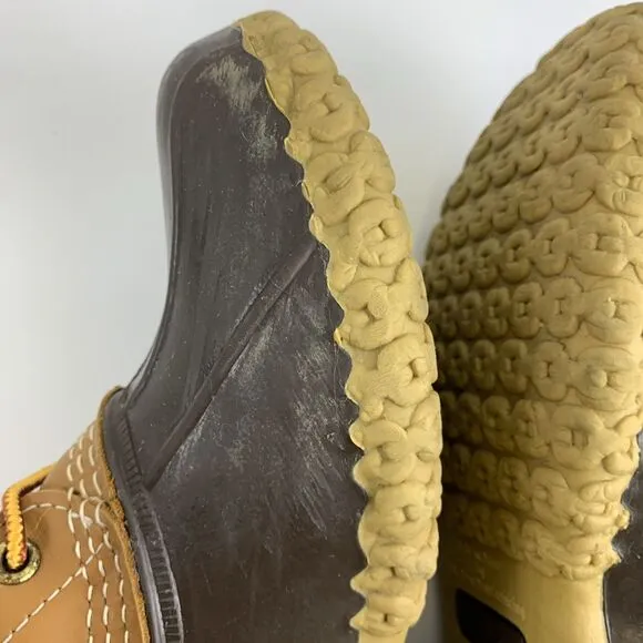 LL Bean Original Duck Bean Boots Lace Up Leather Waterproof 175064 Womens 8 Wide