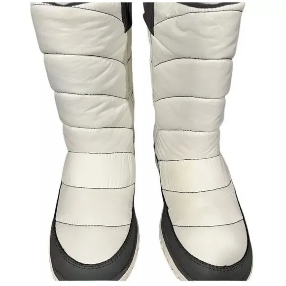 LL BEAN Womens  Quilted Insulated Puffer Boots, Tall side-Zip New Size 6.5