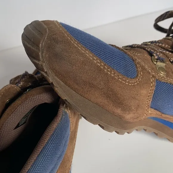 L.L.BEAN Men's Waterproof Katahdin suede Hiking Boots brown and blue Multicolor