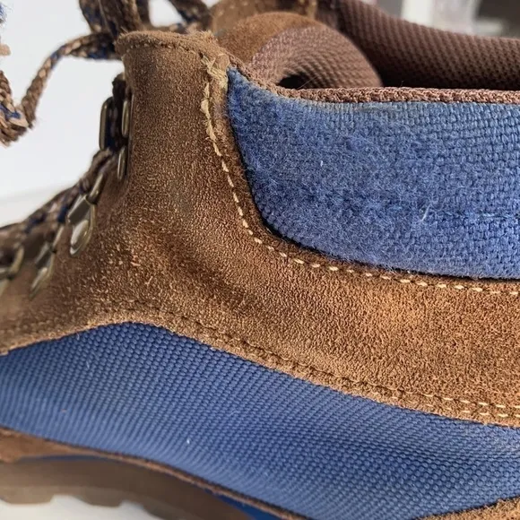 L.L.BEAN Men's Waterproof Katahdin suede Hiking Boots brown and blue Multicolor