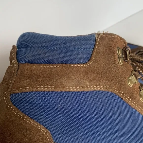 L.L.BEAN Men's Waterproof Katahdin suede Hiking Boots brown and blue Multicolor