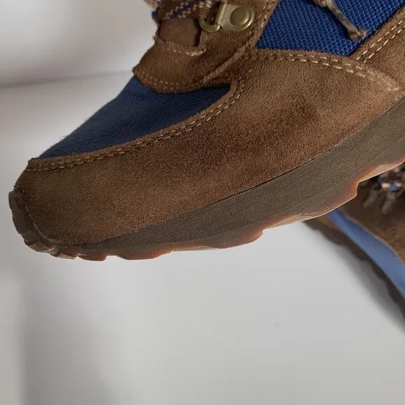 L.L.BEAN Men's Waterproof Katahdin suede Hiking Boots brown and blue Multicolor