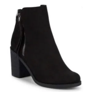 LORD &amp; TAYLOR Lexie &amp; Abbie Karina Zip Ankle Boots Black Booties
