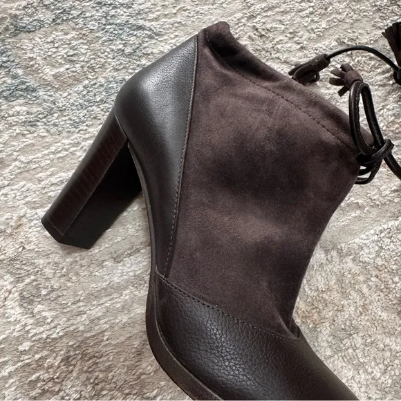 Loro Piana Short Boots Suede Leather Dark Brown Women’s Size 38 or US Size 8