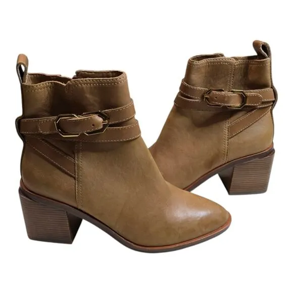 Louise et cie BROWN LEATHER Uzma ALE Booties boots Size 6.5