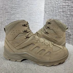 Lowa Sesto Mid Men's Size 9.5 US Beige Suede Combat Hiking Boots