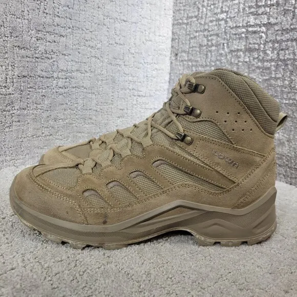 Lowa Sesto Mid Men's Size 9.5 US Beige Suede Combat Hiking Boots