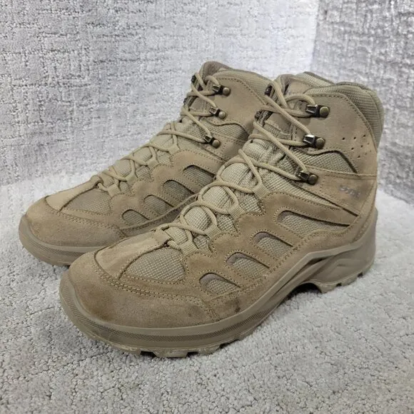 Lowa Sesto Mid Men's Size 9.5 US Beige Suede Combat Hiking Boots
