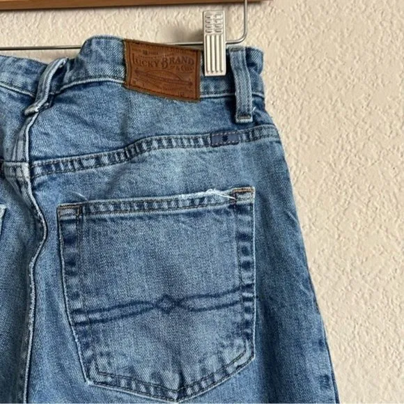 Lucky Brand 26 Wide Leg Button Hem Jeans Western Vintage Grunge Y2K Punk