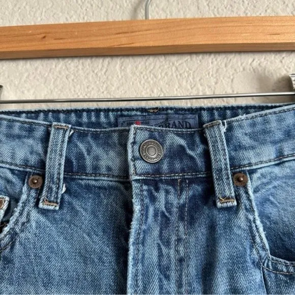 Lucky Brand 26 Wide Leg Button Hem Jeans Western Vintage Grunge Y2K Punk