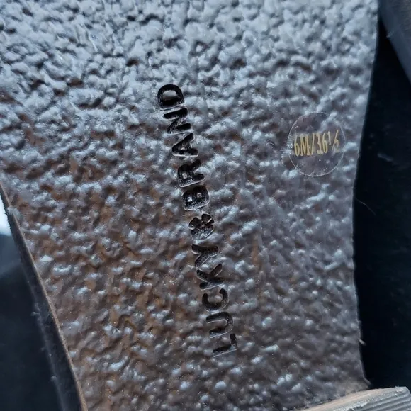 Lucky Brand Black Suede Twynkl Riding Boots 6 NWOT