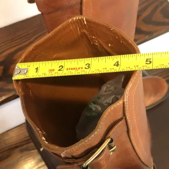 LUCKY BRAND Brown Leather Knee High Moto Riding Boots Sz 7 - 7.5