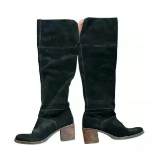 LUCKY BRAND Ramsden OTK Boots Black Suede Size 9.5